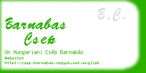 barnabas csep business card